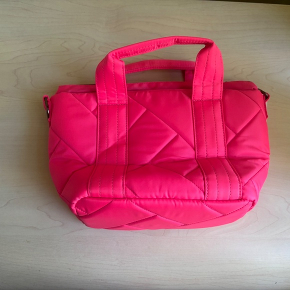 New Lug Pink Crossbody w/ Tote Handles, & Double Zipper Crossbody & Heart Pouch - Picture 10 of 16
